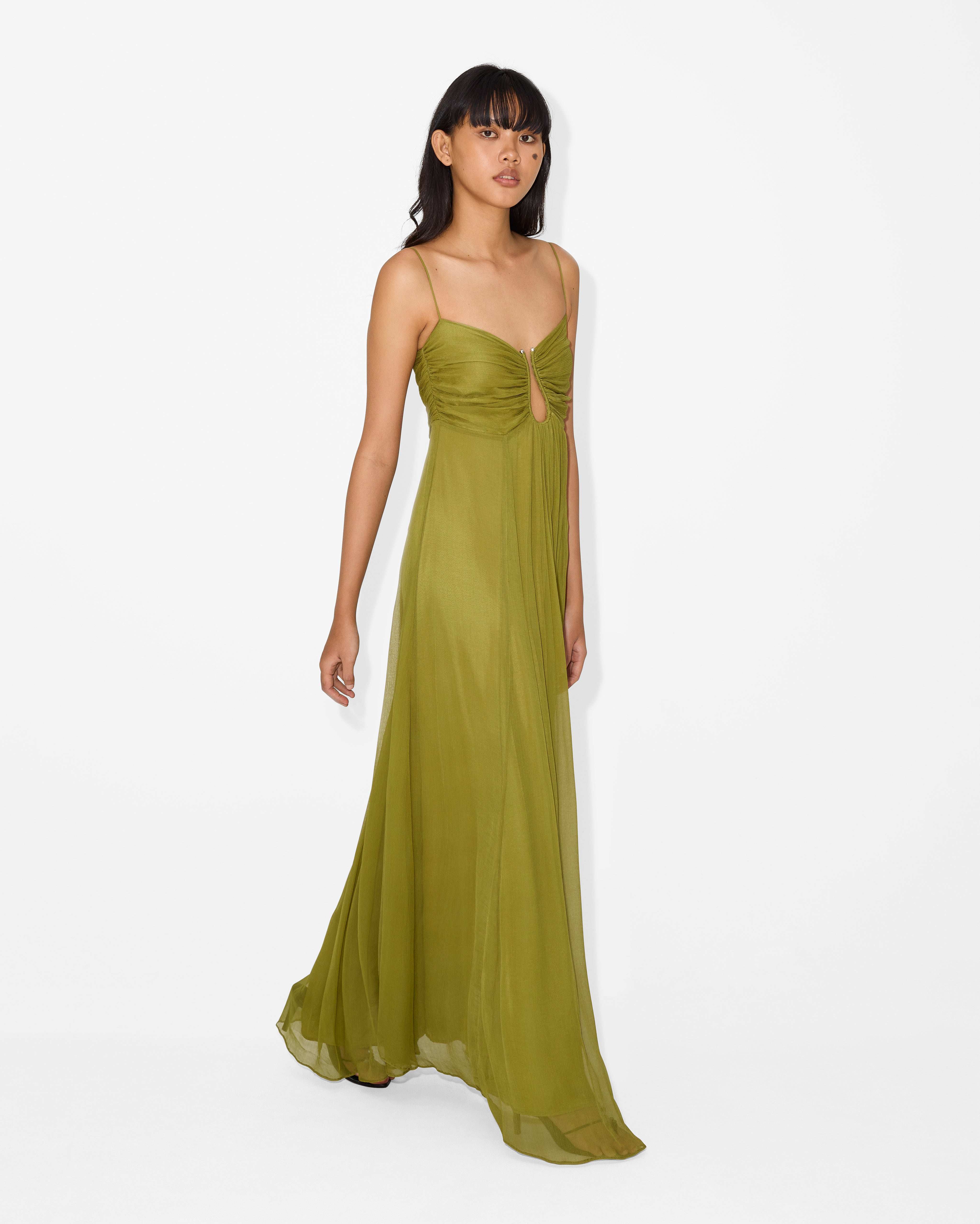 Oliva Cotton-Blend Maxi Dress