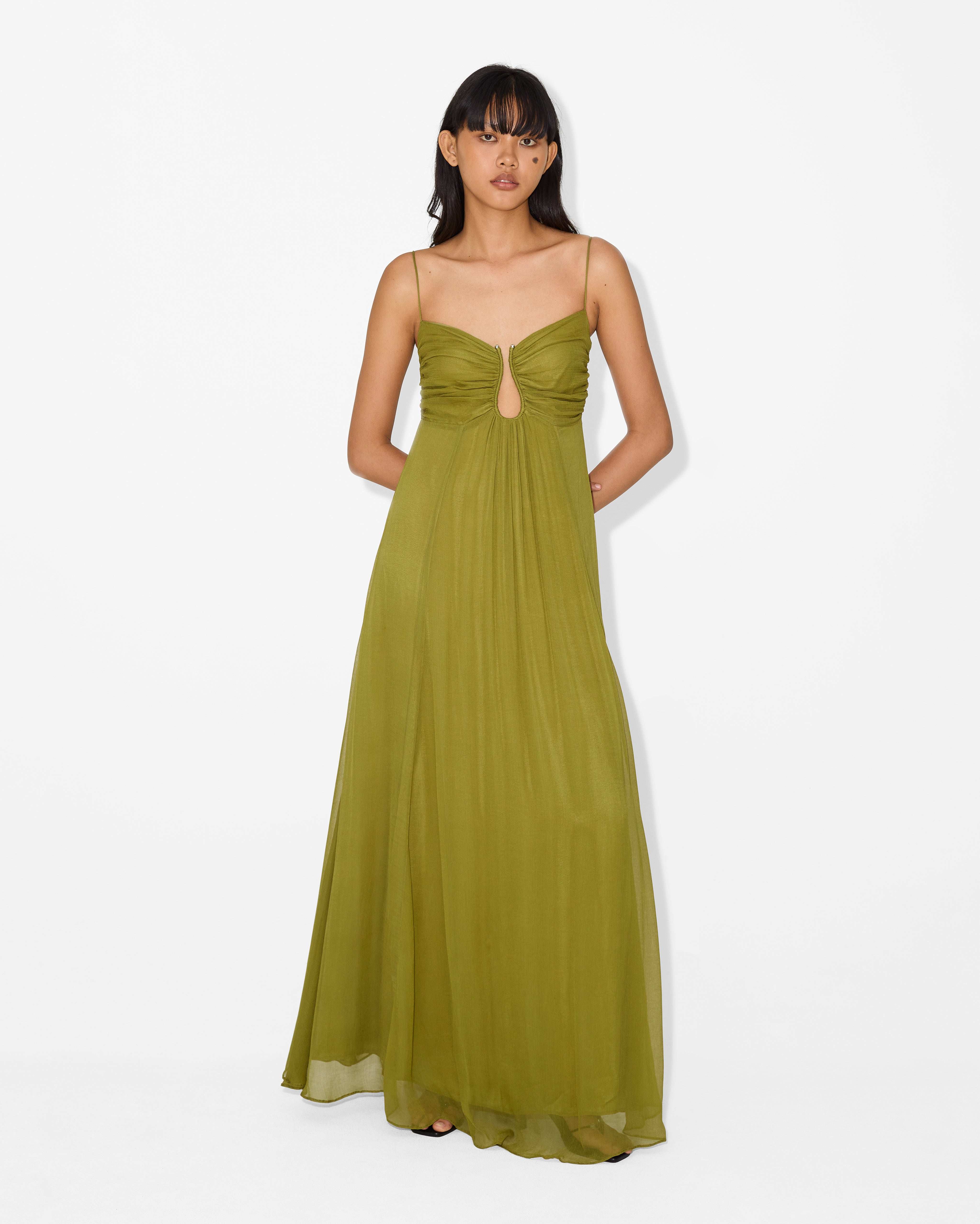 Oliva Cotton-Blend Maxi Dress