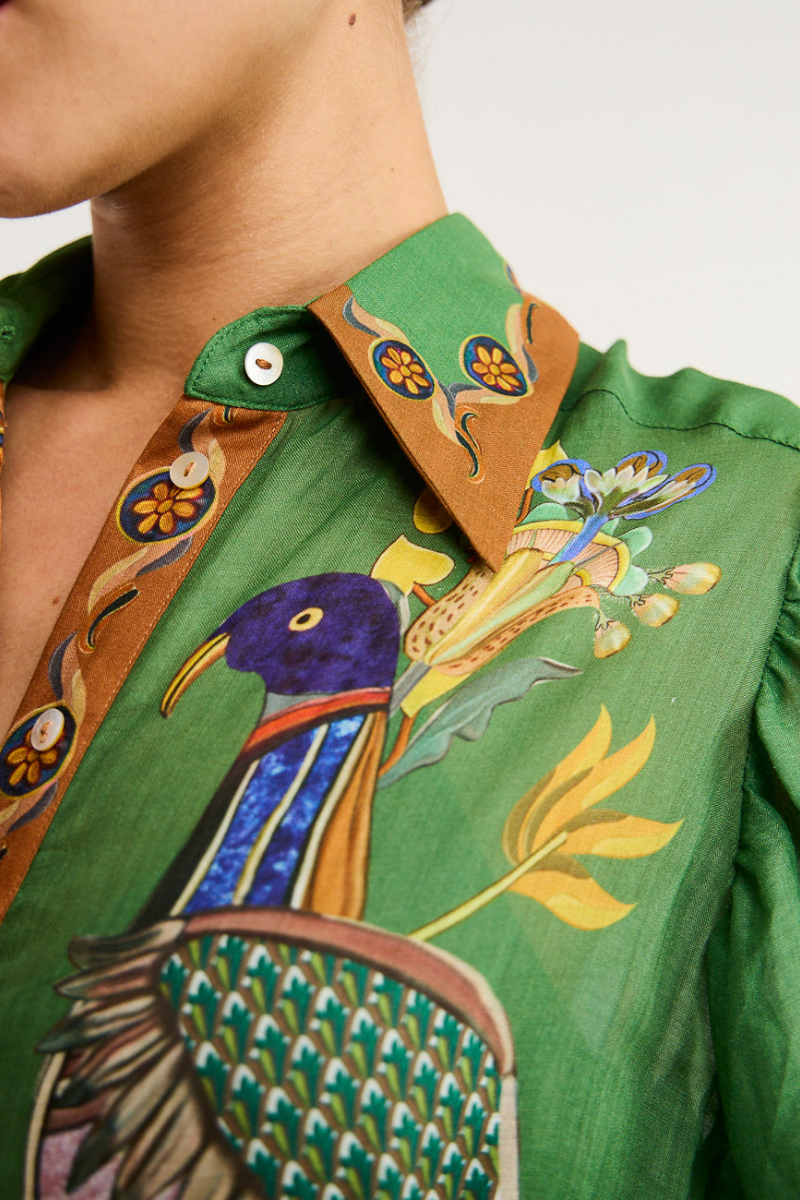 Valencia Lantern Sleeve Maxi Dress