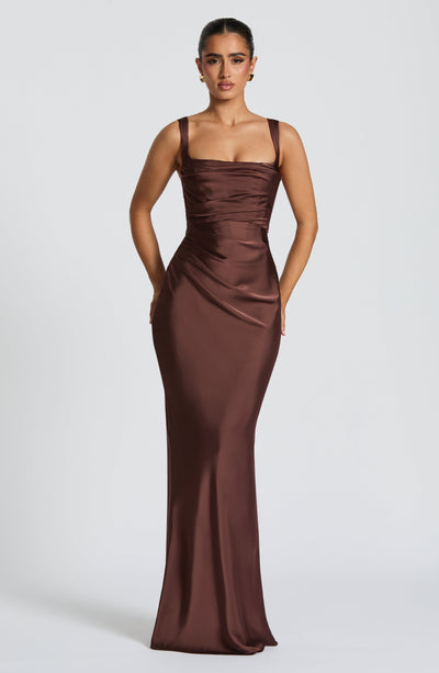 Calanthe Maxi Dress - Burgundy Sparkle