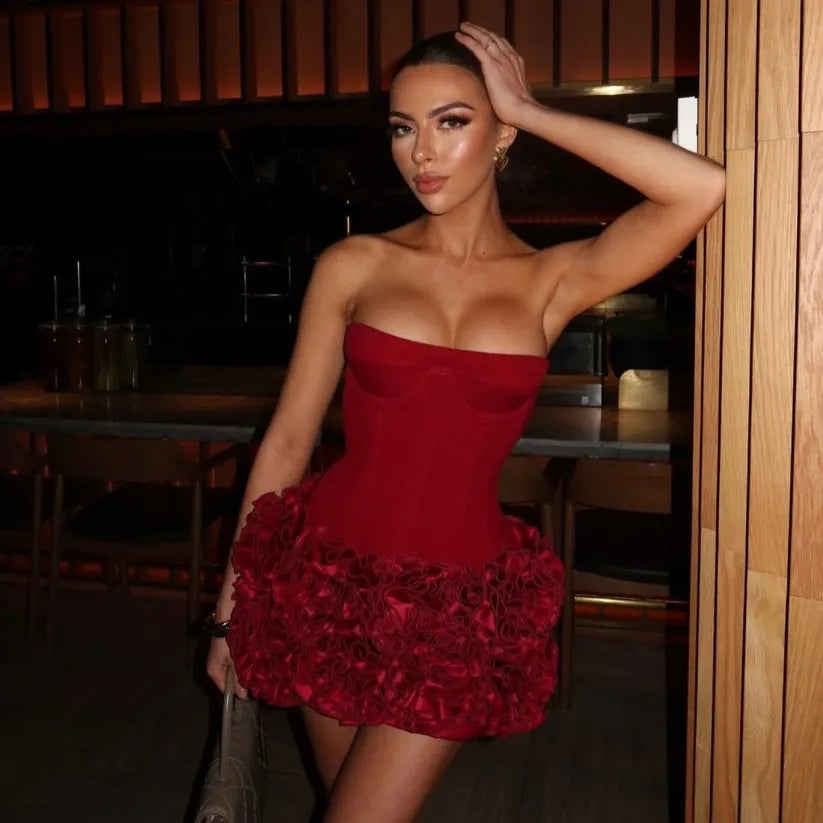 Jayla | Cupped Corset & Floral Mini Skirt Set