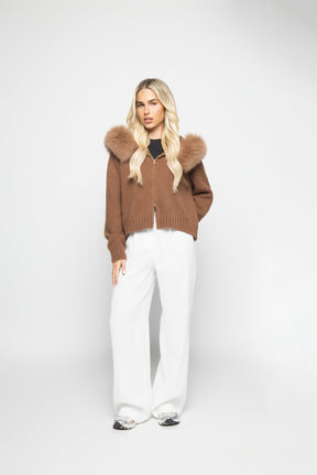 Velvet Cardigan - Sand