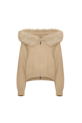 Velvet Cardigan - Off-white