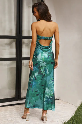 Miya Maxi Dress – Green Print
