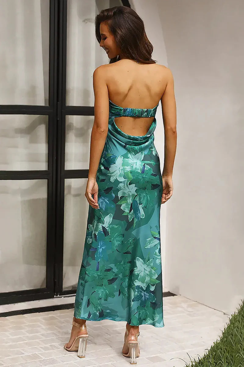 Miya Maxi Dress – Green Print