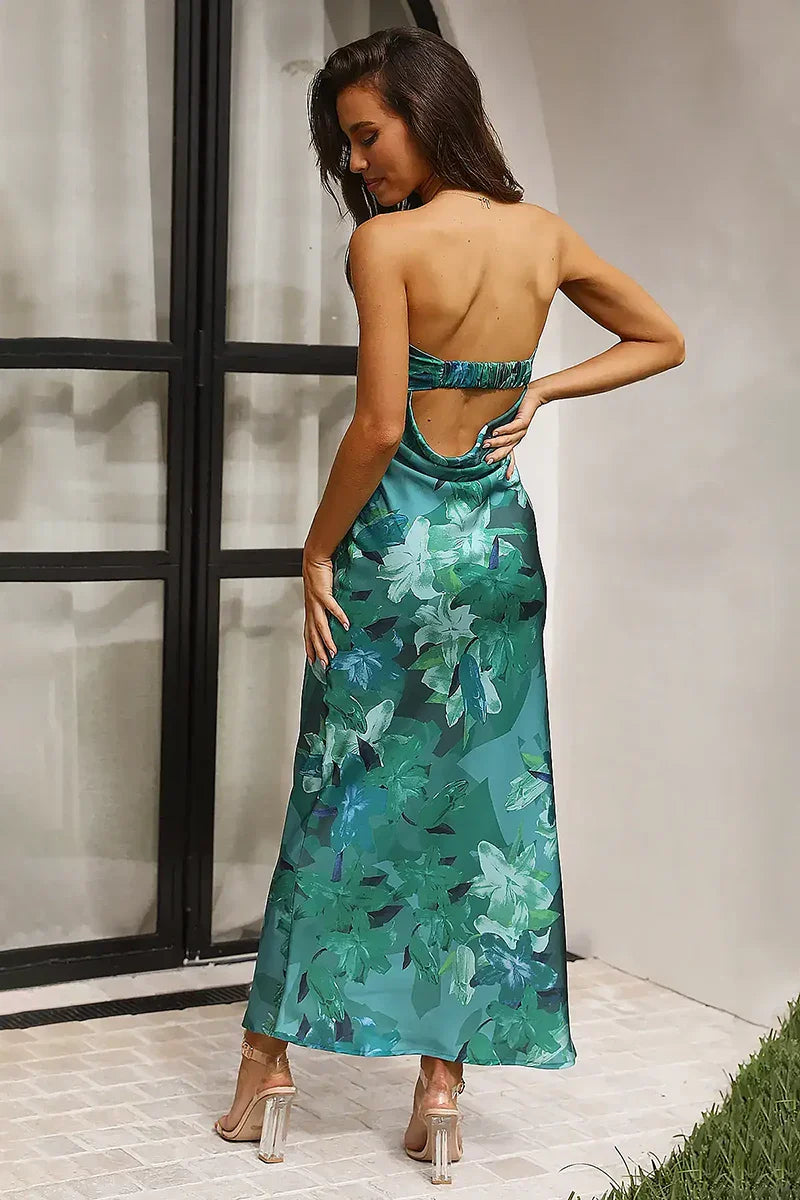 Miya Maxi Dress – Green Print