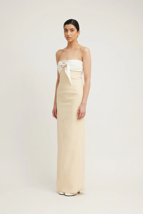 Kasai Dress Lemon/Ivory