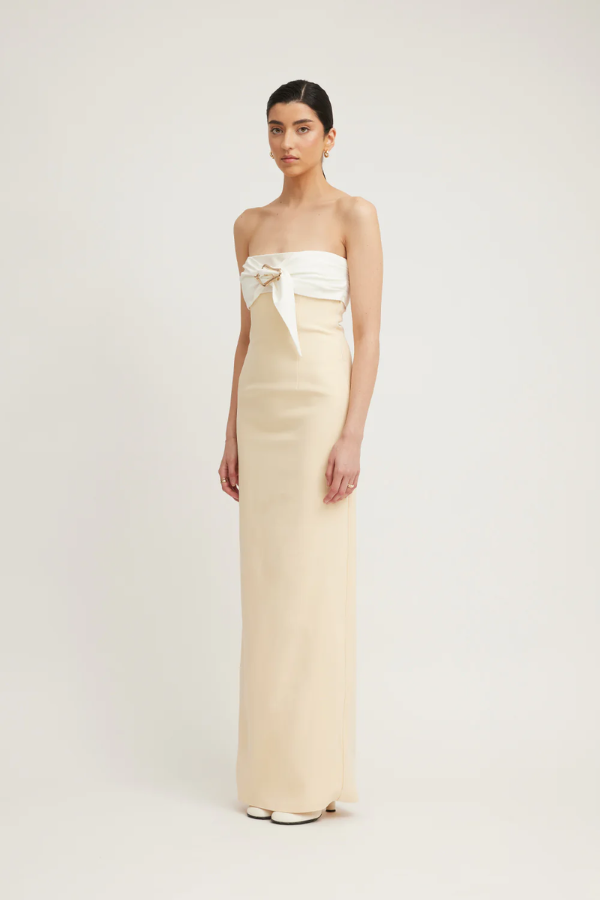 Kasai Dress Lemon/Ivory