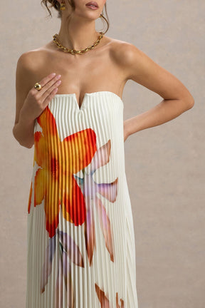 Orange Flower Maxi Dress