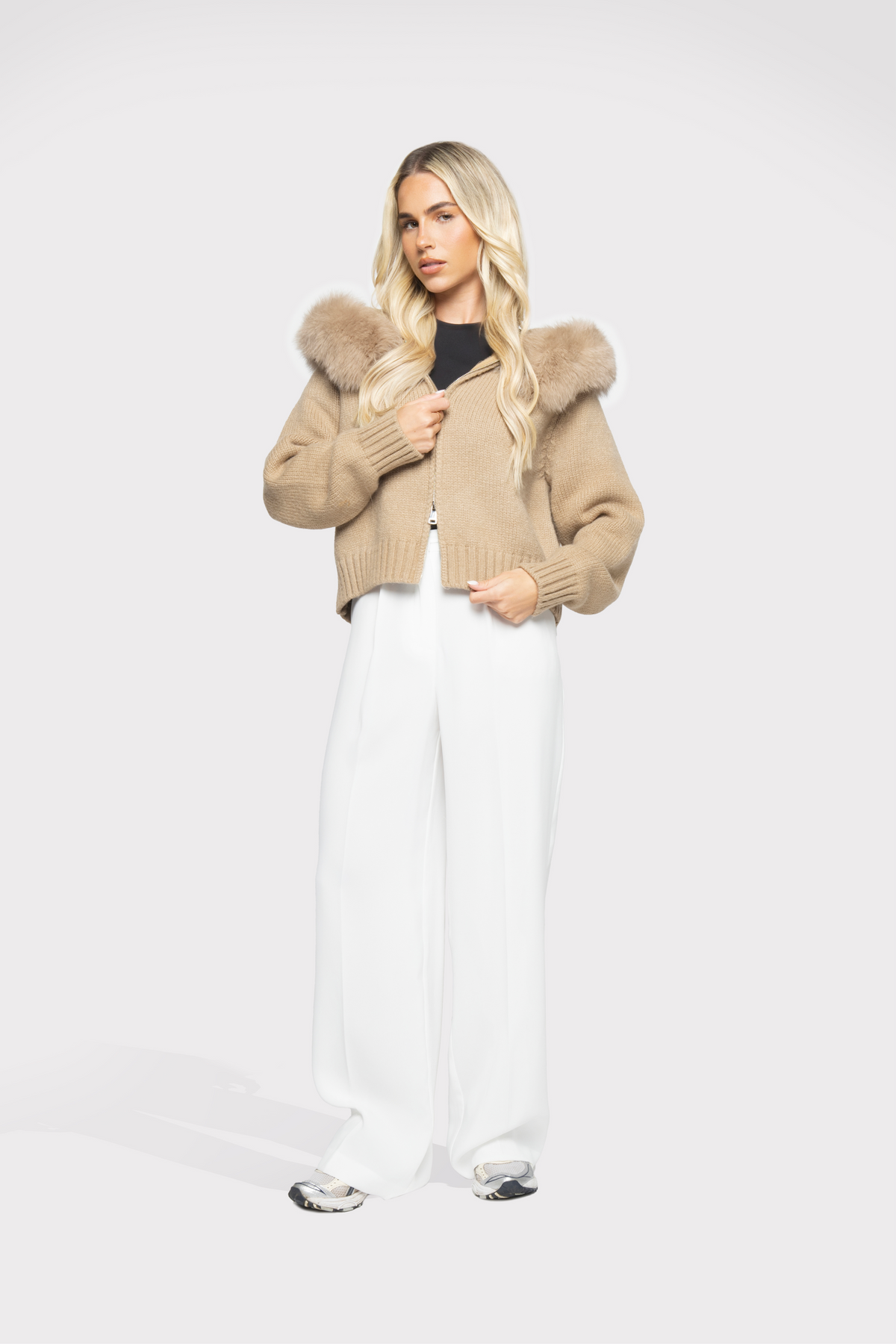 Velvet Cardigan - Off-white