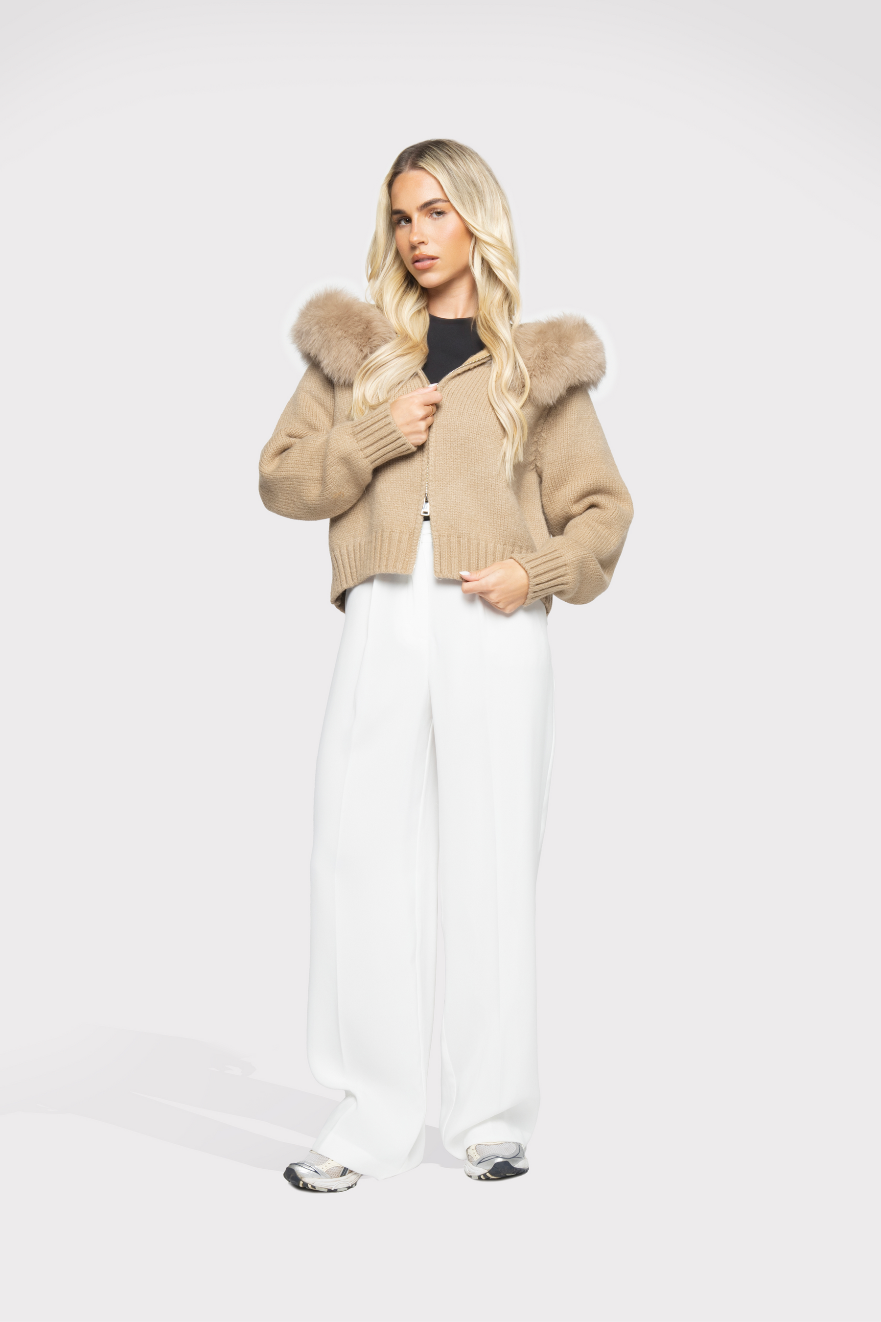 Velvet Cardigan - Off-white
