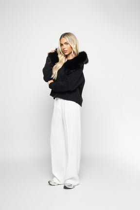 Velvet Cardigan - Black