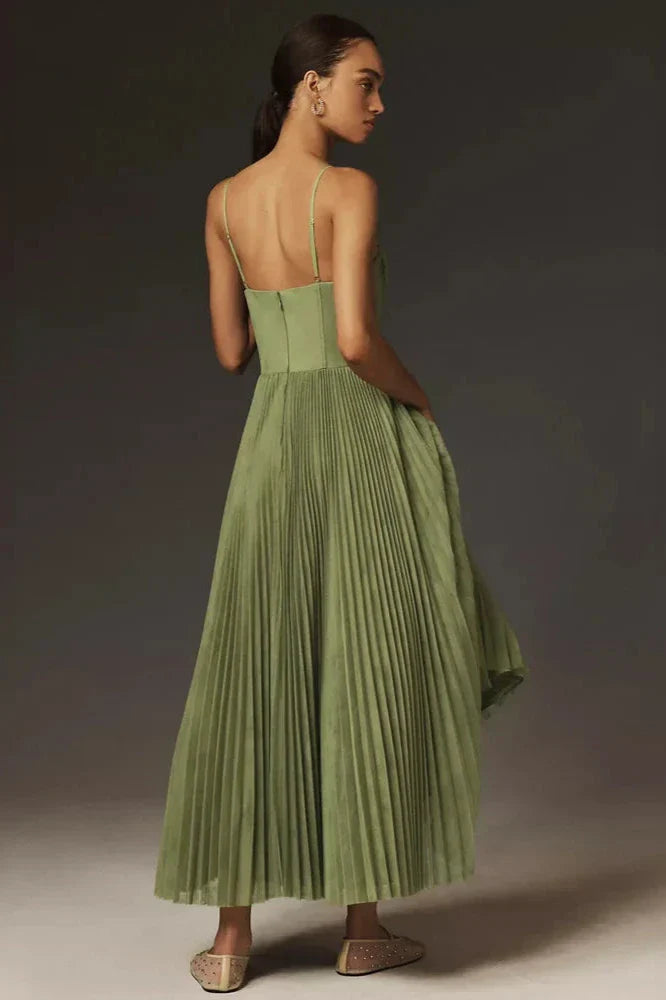 Whimsical Tulle Corset Midi Dress