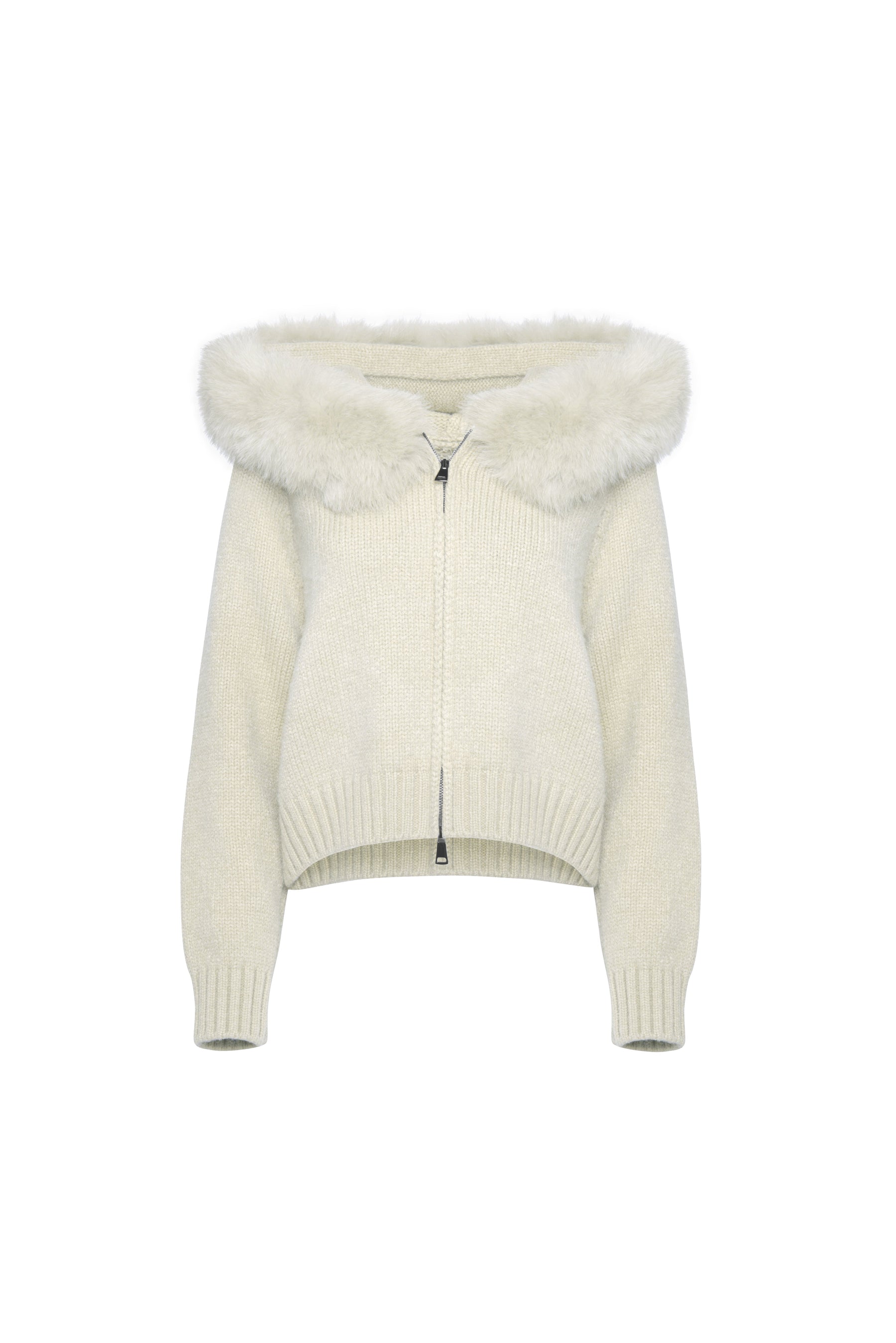 Velvet Cardigan - White