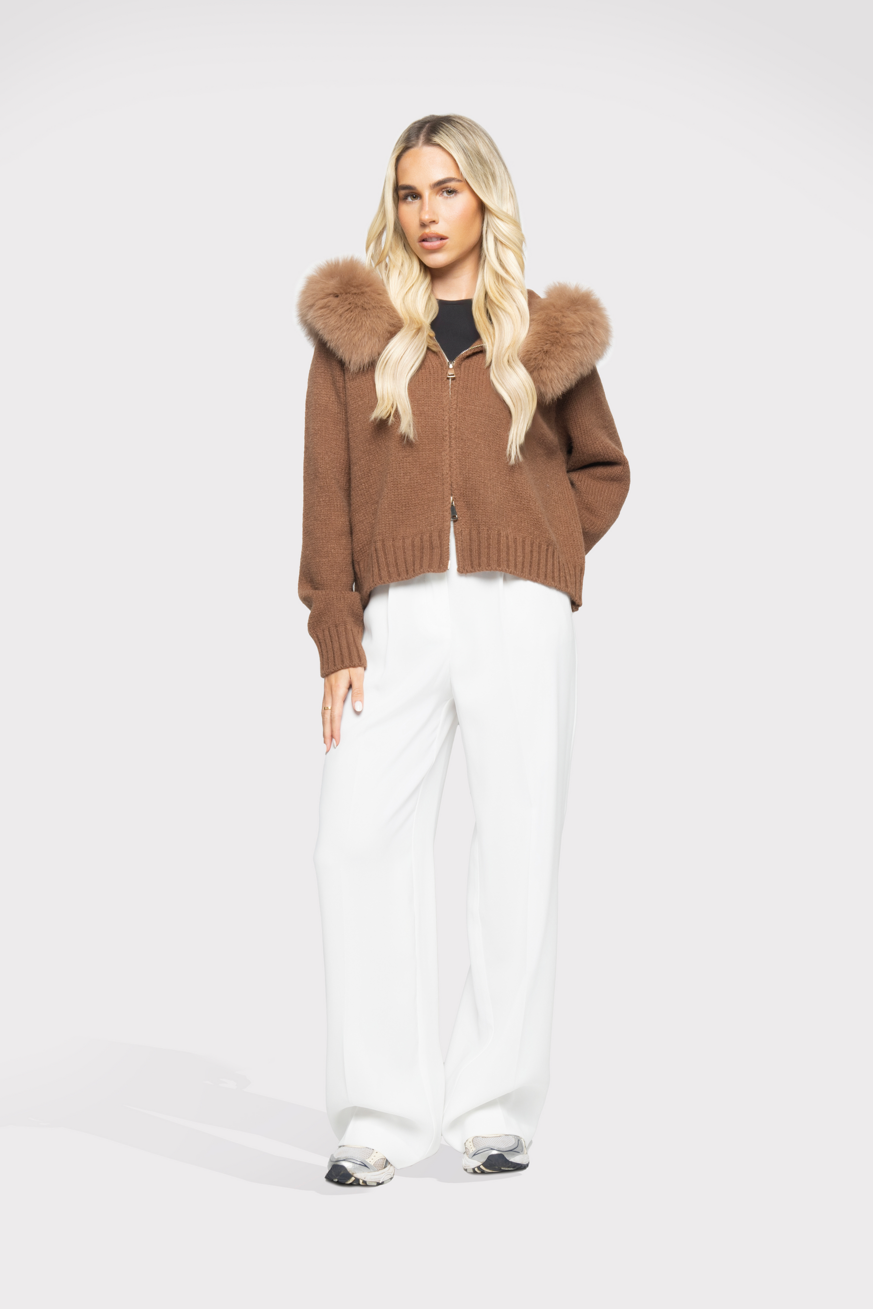 Velvet Cardigan - Sand