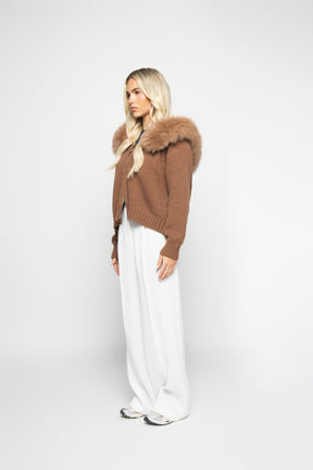 Velvet Cardigan - Sand