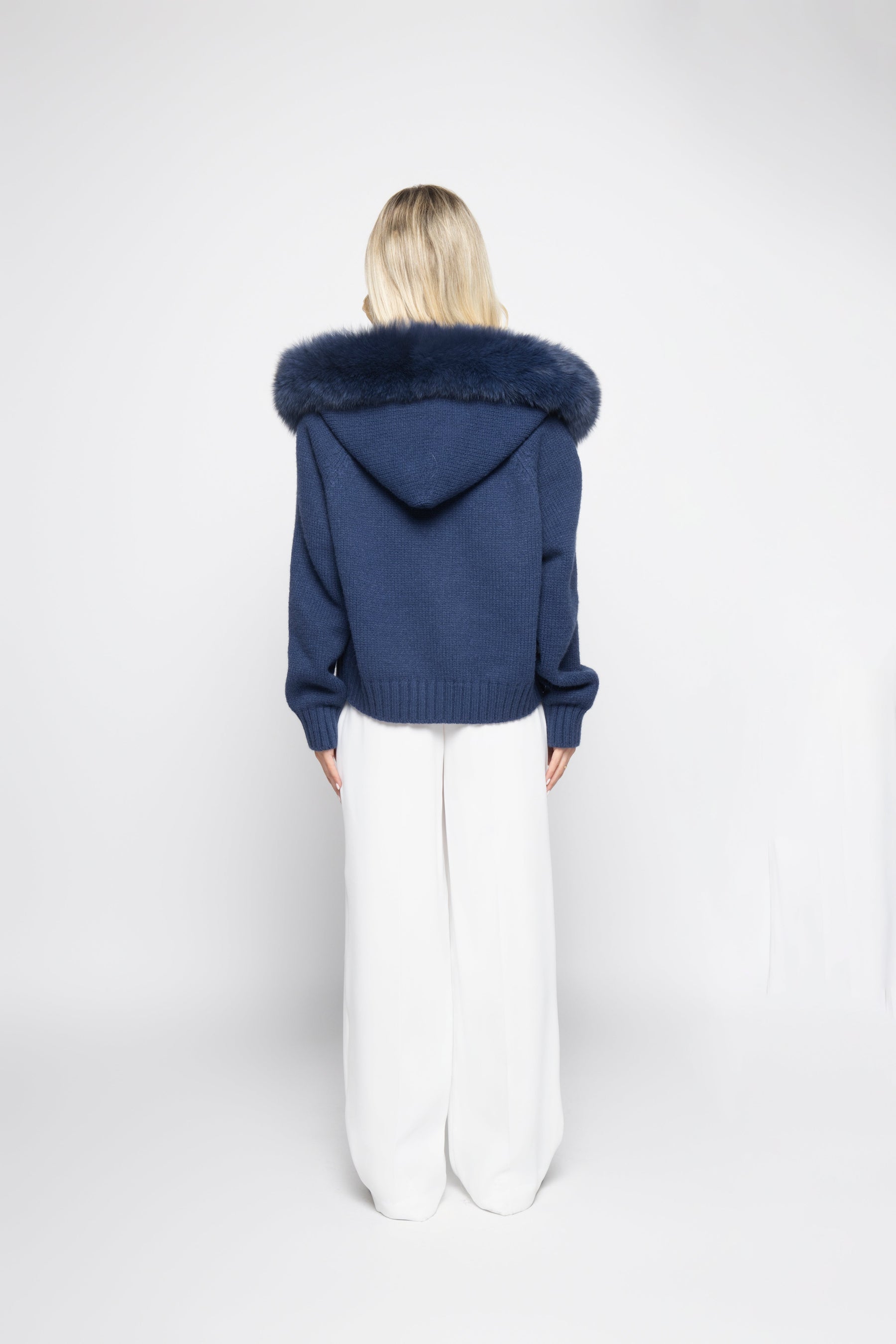 Velvet Cardigan - Blue
