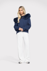 Velvet Cardigan - Blue