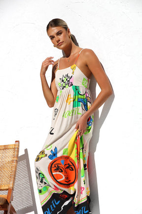 Dasha Maxi Dress – Orange Multi