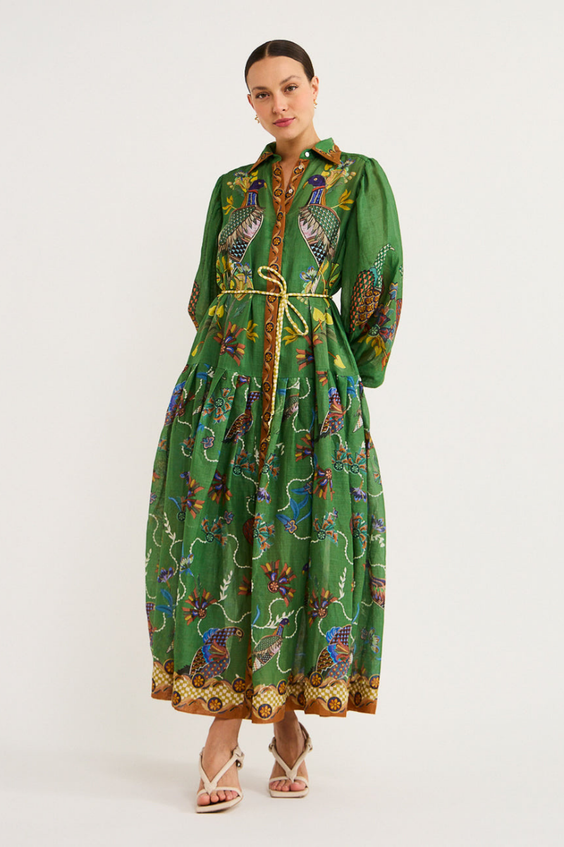 Valencia Lantern Sleeve Maxi Dress
