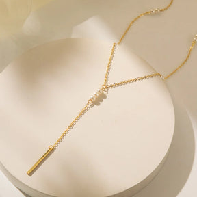 Retro Pearl Bead Pendant Necklace