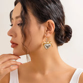 Retro Heart Earrings
