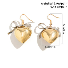 Retro Heart Earrings