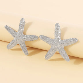 Golden Starfish Drop Earrings