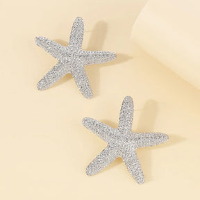 Golden Starfish Drop Earrings