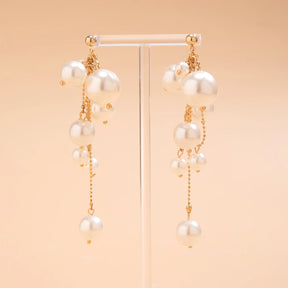 Pearl Tassel Drop Earrings