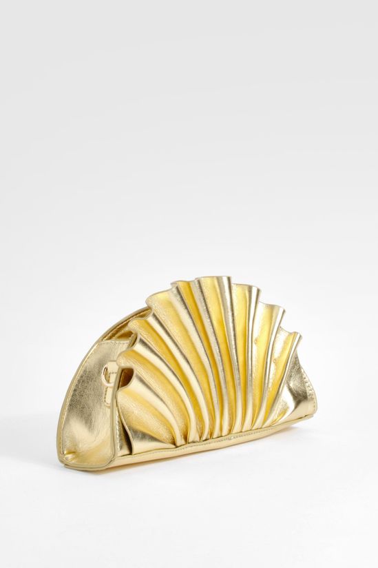 Metallic Ruffle Bag