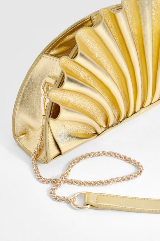 Metallic Ruffle Bag