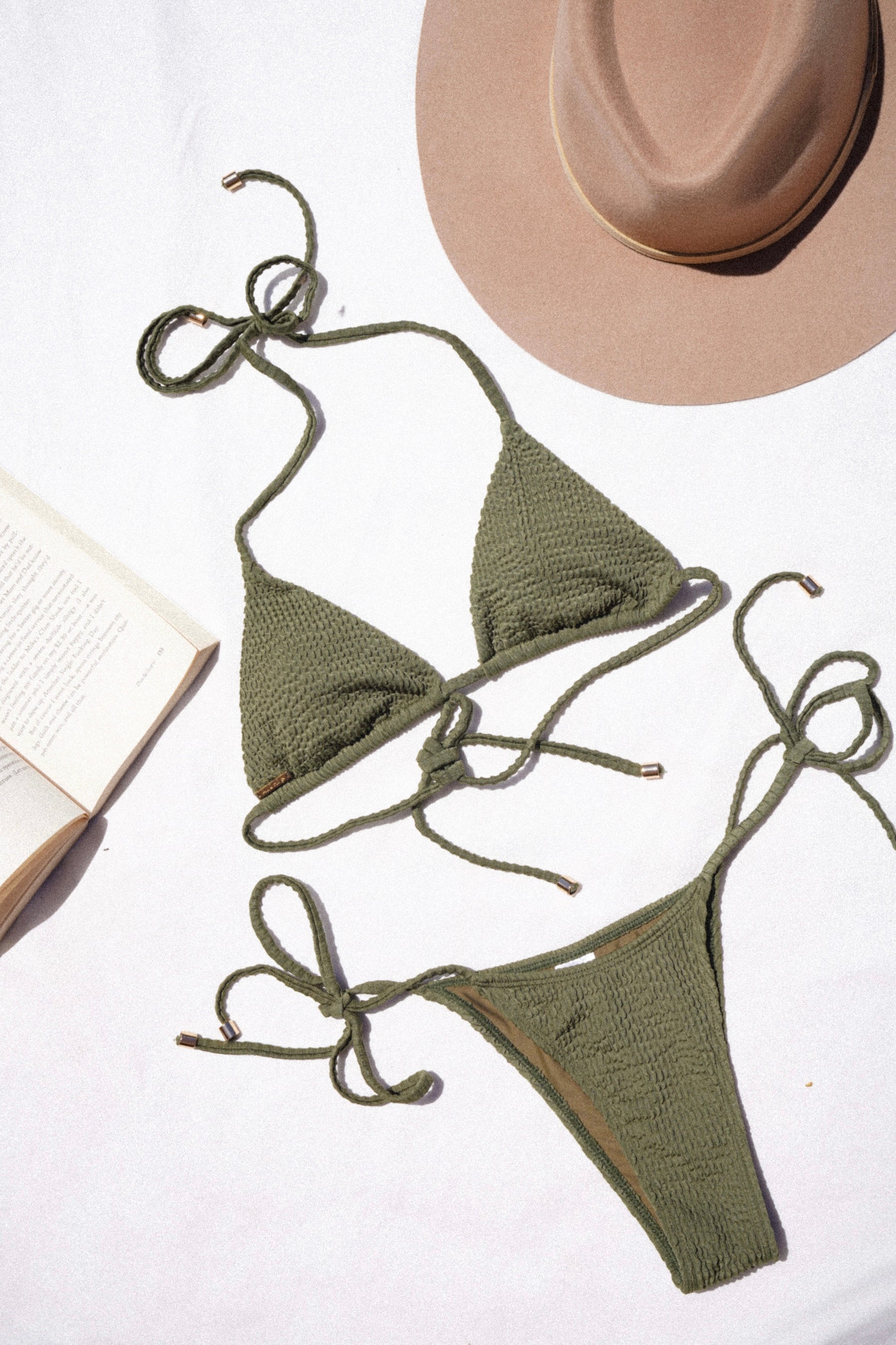 Harper Olive Waffle Top